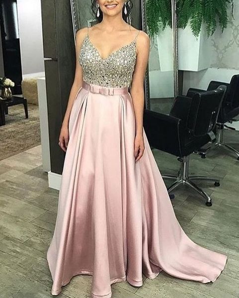 women's spaghetti v-neck long beaded evening dresses with pockets satin robe de soiree floor length pink corset back prom gowns custom, Black;red
women's spaghetti v-neck long beaded evening dresses with pockets satin robe de soiree floor length pink corset back prom gowns custom, Black;red