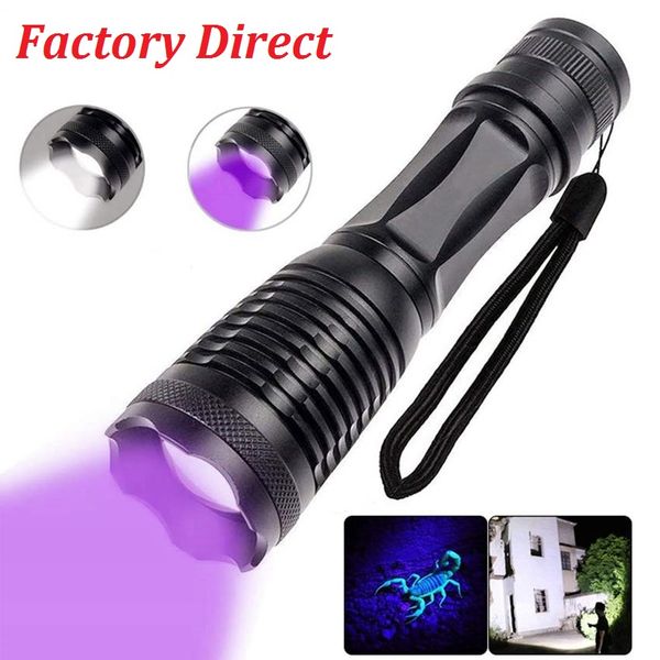 2 in 1 uv flashlight led tactical flashlight torch 395nm detectors for carpet pet urine catch scorpions camping fishing flashlight zza1539
2 in 1 uv flashlight led tactical flashlight torch 395nm detectors for carpet pet urine catch scorpions camping fishing flashlight zza1539
