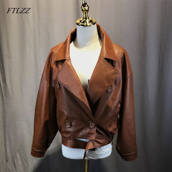 ftlzz pu leather jacket women faux leather brown black short coat female elegant bomber jacket biker jackets
ftlzz pu leather jacket women faux leather brown black short coat female elegant bomber jacket biker jackets