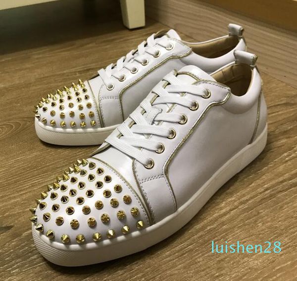 low gold spikes aurelien sneakers flat women,men red bottom shoes perfect quality casual outdoor trainer perfect l28, Black
low gold spikes aurelien sneakers flat women,men red bottom shoes perfect quality casual outdoor trainer perfect l28, Black