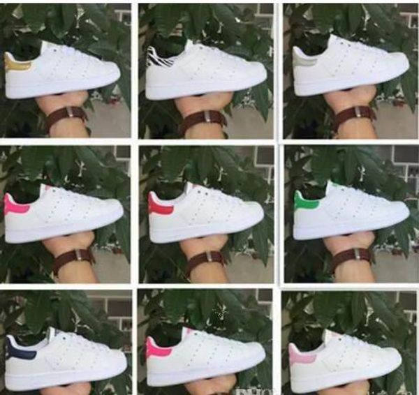 men women smith casual shoes triple black white blue red pink green mens stan fashion leather sport flats sneakers #777