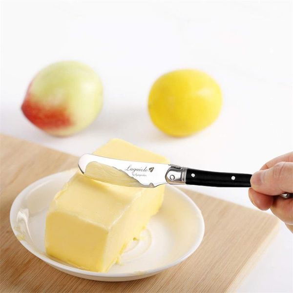 6.25''laguiole style butter knives cheese spreaders black handle stainless cheese knife cutter restaurant flatware 4/6/10pcs
6.25''laguiole style butter knives cheese spreaders black handle stainless cheese knife cutter restaurant flatware 4/6/10pcs