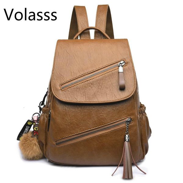 women traval school bag black pu leather tassels backpack large capacity zipper mochila mujer brown waterproof student book bag
women traval school bag black pu leather tassels backpack large capacity zipper mochila mujer brown waterproof student book bag