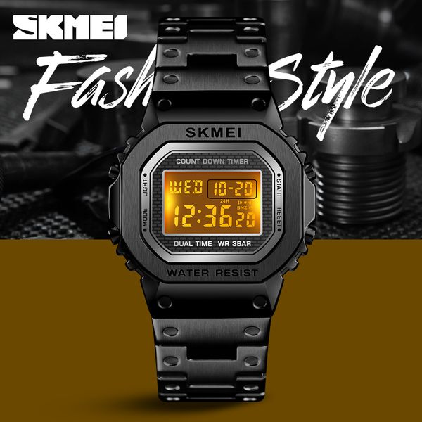 2019 skmei fashion style sport watch men digital watches waterpoof alarm clock alloy case digital men watches reloj hombre, Slivery;brown
2019 skmei fashion style sport watch men digital watches waterpoof alarm clock alloy case digital men watches reloj hombre, Slivery;brown