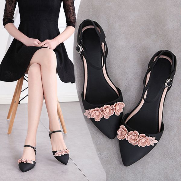 women flower flats buckle point toe ladies jelly single waterproof two pieces fashion shoes female casual y200620, Black
women flower flats buckle point toe ladies jelly single waterproof two pieces fashion shoes female casual y200620, Black