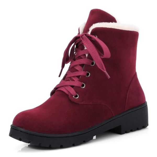 women flat snow boots with round toe nubuck ankle lace-up short plush boots winter casual fashion shoes large size, Black
women flat snow boots with round toe nubuck ankle lace-up short plush boots winter casual fashion shoes large size, Black