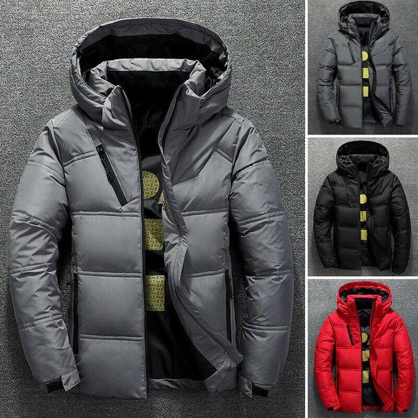 men's winter warm outwear coat duck down plus size stylish jacket hooded puffer, Black
men's winter warm outwear coat duck down plus size stylish jacket hooded puffer, Black