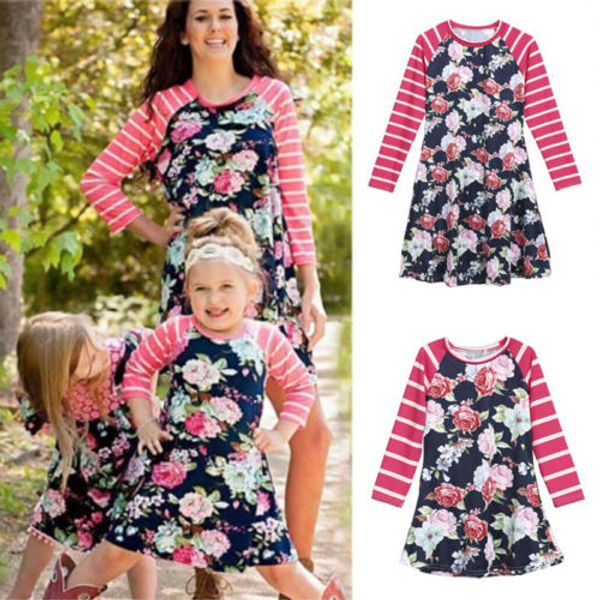 family dress mother and daughter long sleeve floral print matching girls daughter outfits clothes mini dresses, Blue
family dress mother and daughter long sleeve floral print matching girls daughter outfits clothes mini dresses, Blue
