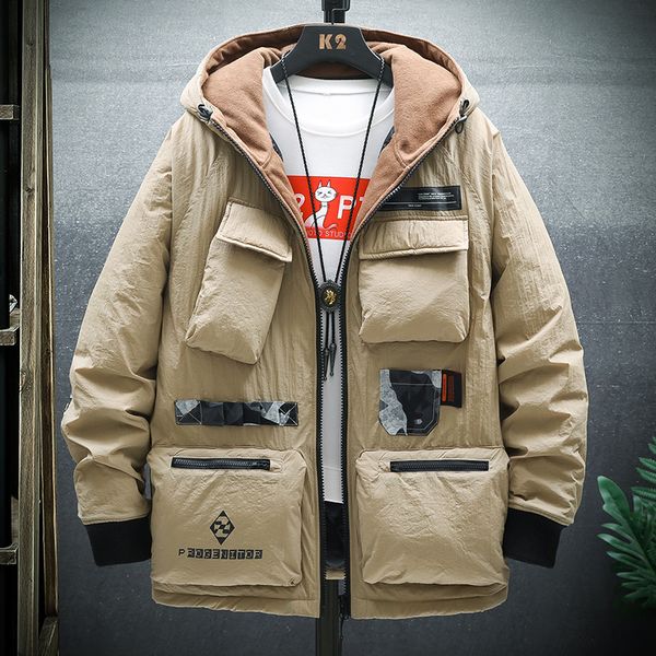 yasuguoji new 2019 thicken mens winter puffer jacket fashion pockets patchwork bubble coat plus size warm hooded jacket men, Black
yasuguoji new 2019 thicken mens winter puffer jacket fashion pockets patchwork bubble coat plus size warm hooded jacket men, Black