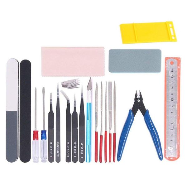 21 pcs model tools kit modeler basic tools craft set hobby building kit для gundam автомобиля модель здания ремонт и фиксаторов
21 pcs model tools kit modeler basic tools craft set hobby building kit для gundam автомобиля модель здания ремонт и фиксаторов