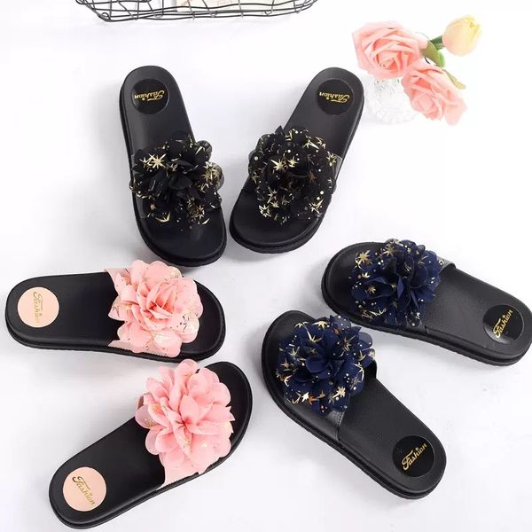 est flower summer flip flops slipper lady shoes quality fashion non-slip slipper women bathroom beach trend sandals slippers, Black
est flower summer flip flops slipper lady shoes quality fashion non-slip slipper women bathroom beach trend sandals slippers, Black