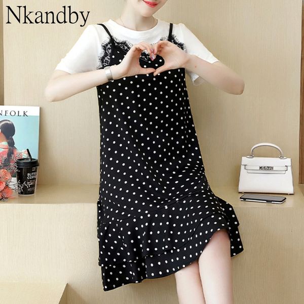plus size patchwork dress 2020 summer women trendy a-line short sleeve lace trim ruffles korean oversized knee length dresses, Black;gray
plus size patchwork dress 2020 summer women trendy a-line short sleeve lace trim ruffles korean oversized knee length dresses, Black;gray