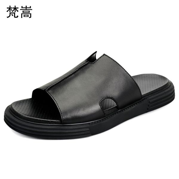 outdoor slippers mens personality summer thick bottom fashion genuine leather fender summer men genuine leather slippers, Black
outdoor slippers mens personality summer thick bottom fashion genuine leather fender summer men genuine leather slippers, Black