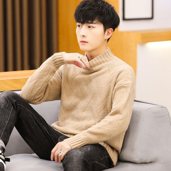 2019 men sweater pure color half a turtle neck warm turtleneck sweater fashion youth render, White;black
2019 men sweater pure color half a turtle neck warm turtleneck sweater fashion youth render, White;black