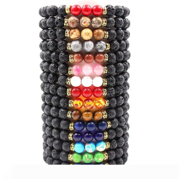 7 chakra bracelet men head bracelet black lava stone beaded bracelets for men women jewelry christmas gift g110s, Golden;silver
7 chakra bracelet men head bracelet black lava stone beaded bracelets for men women jewelry christmas gift g110s, Golden;silver