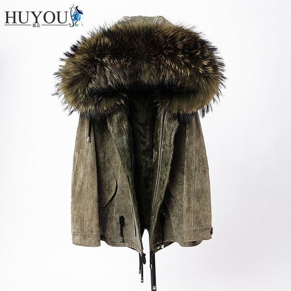 women's fur & faux huyou 2021 raccoon parkas female real jacket for women thickening coat natural genuine lather sheepskin, Black
women's fur & faux huyou 2021 raccoon parkas female real jacket for women thickening coat natural genuine lather sheepskin, Black