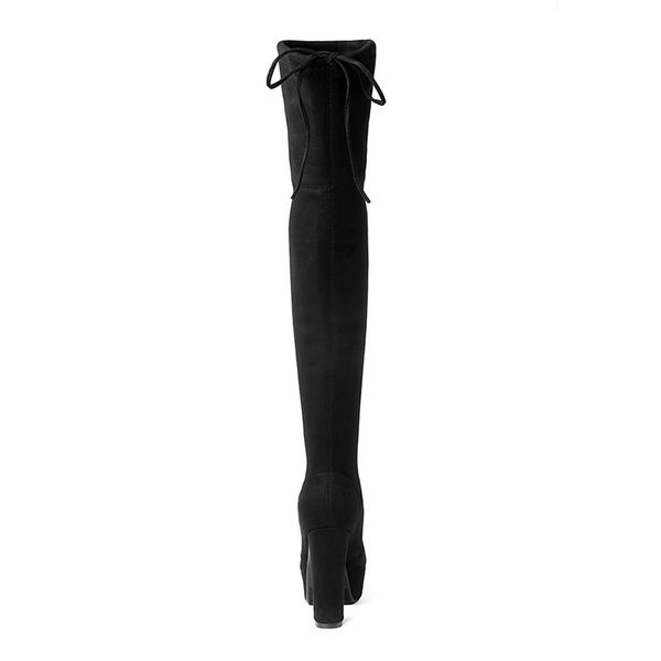 new women's boots waterproof platform super high knee women's boots 40-43 slim casual, Black
new women's boots waterproof platform super high knee women's boots 40-43 slim casual, Black