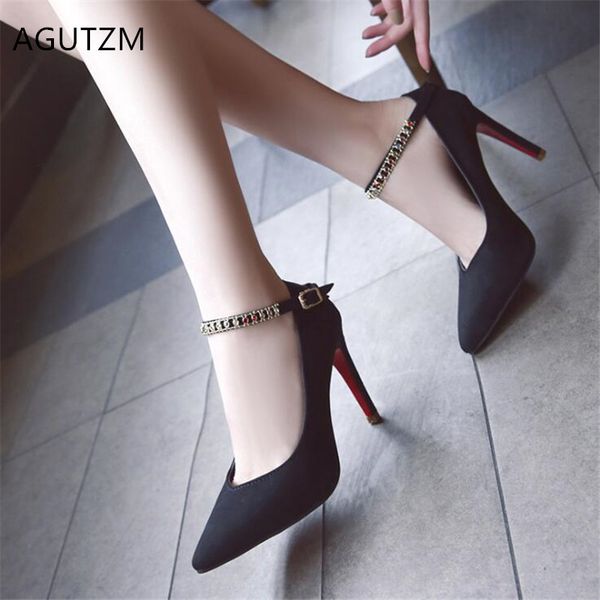 agutzm woman sandals new pointed toe woman shoes stiletto high heels pumps fashion buckles wedding shoes q980, Black
agutzm woman sandals new pointed toe woman shoes stiletto high heels pumps fashion buckles wedding shoes q980, Black