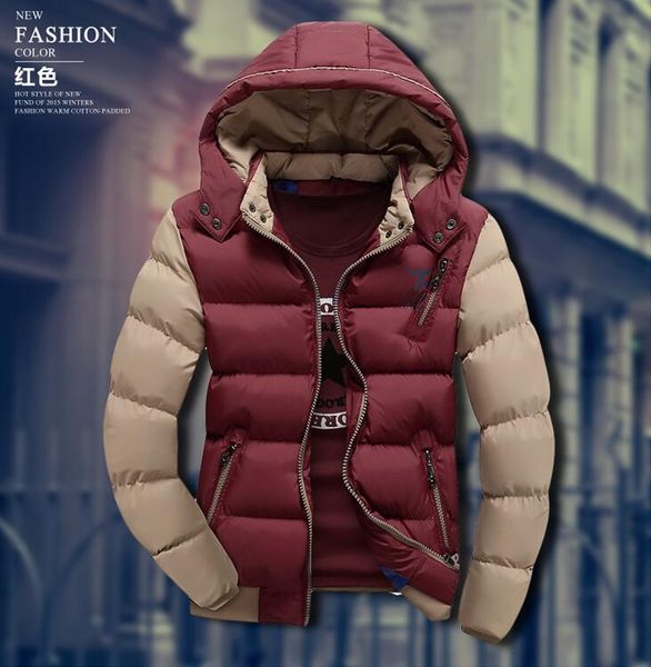 2018 men winter coat hooded cotton-padded jacket men splicing coat winter jacket fashion, Tan;black
2018 men winter coat hooded cotton-padded jacket men splicing coat winter jacket fashion, Tan;black