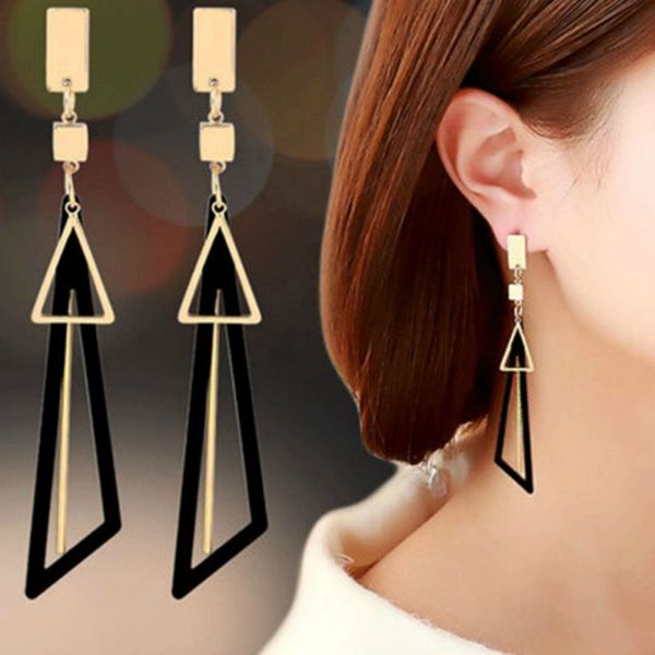korean creative fashion long geometric triangle tassel earrings for women exaggerated dangle earring 2020 kolczyki jewelry, Silver
korean creative fashion long geometric triangle tassel earrings for women exaggerated dangle earring 2020 kolczyki jewelry, Silver