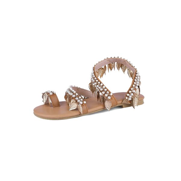 foreign trade womens shoes foreign trade wise popular sandals womens metal leaves pearl flat bottomed large shoes summer, Black
foreign trade womens shoes foreign trade wise popular sandals womens metal leaves pearl flat bottomed large shoes summer, Black