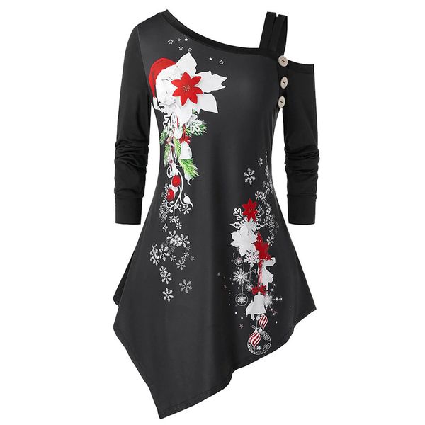 off blouse women 2019 summer fashion womens christmas flower snowflake cold shoulder asymmetrical blouse#g30, White
off blouse women 2019 summer fashion womens christmas flower snowflake cold shoulder asymmetrical blouse#g30, White