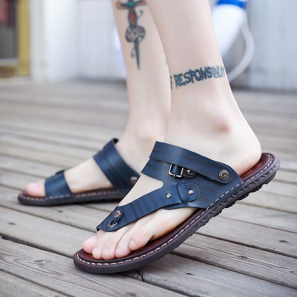 polali 2019 summer sandals men outdoor breathable slippers leather men beach casual sandalias slip on shoes flip-flops, Black
polali 2019 summer sandals men outdoor breathable slippers leather men beach casual sandalias slip on shoes flip-flops, Black