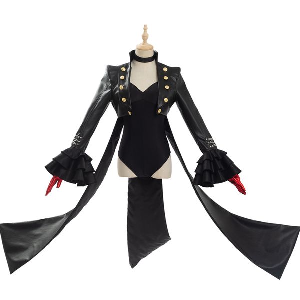 persona5 royal version of fangzexia cosplay costume custom+sock, Black;red