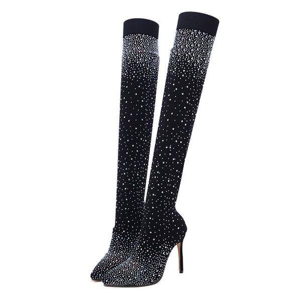 overknee boots women spring fashion casual rhinestone pointed high heels non slip over the knee boots black woman shoes
overknee boots women spring fashion casual rhinestone pointed high heels non slip over the knee boots black woman shoes