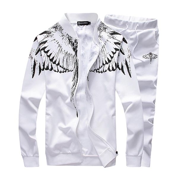 big size mens track suit casual mens sportswear angel wings printed tracksuit set cardigan baseball sweatshirts 5xl, Black
big size mens track suit casual mens sportswear angel wings printed tracksuit set cardigan baseball sweatshirts 5xl, Black