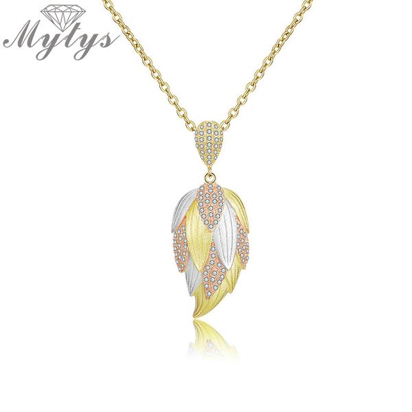 pendant necklaces mytys a/w fashion leaf flower shape necklace three tone gold jewelry women party wedding accessories gift bijoux cn462, Silver
pendant necklaces mytys a/w fashion leaf flower shape necklace three tone gold jewelry women party wedding accessories gift bijoux cn462, Silver