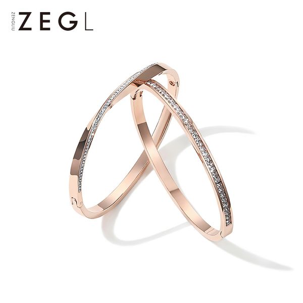 zegl niche rose gold titanium steel bracelet female simple cold wind fashion bracelet jewelry, Black
zegl niche rose gold titanium steel bracelet female simple cold wind fashion bracelet jewelry, Black