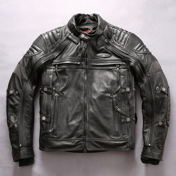 2020 men's professional motorcycle genuine leather jacket men slim fit cowskin men's biker jacket removable coat, Black
2020 men's professional motorcycle genuine leather jacket men slim fit cowskin men's biker jacket removable coat, Black