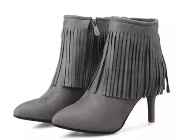 2018 suede women's boots in winter with new style high heel fine heel pointed end warm non-slip @106, Black
2018 suede women's boots in winter with new style high heel fine heel pointed end warm non-slip @106, Black