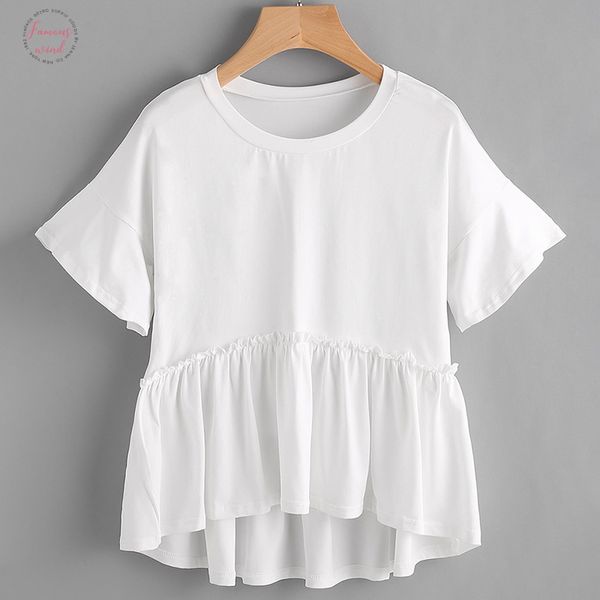 хлопок ruffled flare с коротким рукавом женщины футболка туника o шеи нерегулярные tshirts женщина 2020 новая мода solid white t lady
хлопок ruffled flare с коротким рукавом женщины футболка туника o шеи нерегулярные tshirts женщина 2020 новая мода solid white t lady
