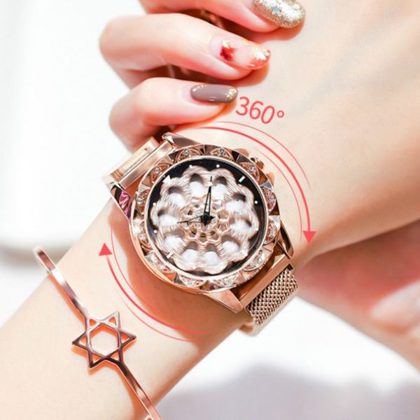 luxury 360 degree rotation women watch magnet buckle quartz wristwatches lucky clock steel ladies watch reloj mujer women, Slivery;brown
luxury 360 degree rotation women watch magnet buckle quartz wristwatches lucky clock steel ladies watch reloj mujer women, Slivery;brown