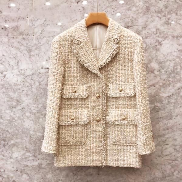 notched collar plaid pocket tweed blazer women coat single button tweed suit jacket long sleeve outwear coat jacket, White;black
notched collar plaid pocket tweed blazer women coat single button tweed suit jacket long sleeve outwear coat jacket, White;black