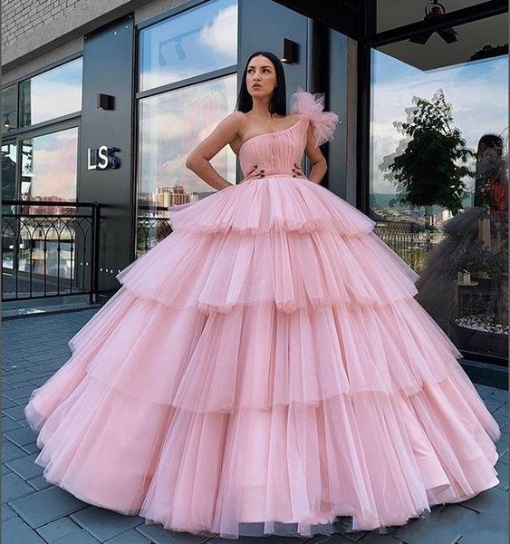 arabia vintage light pink evening dresses one shoulder tulle tiered ruffles ball gown puffy party prom dress sweet 16 quinceanera gowns, Black
arabia vintage light pink evening dresses one shoulder tulle tiered ruffles ball gown puffy party prom dress sweet 16 quinceanera gowns, Black