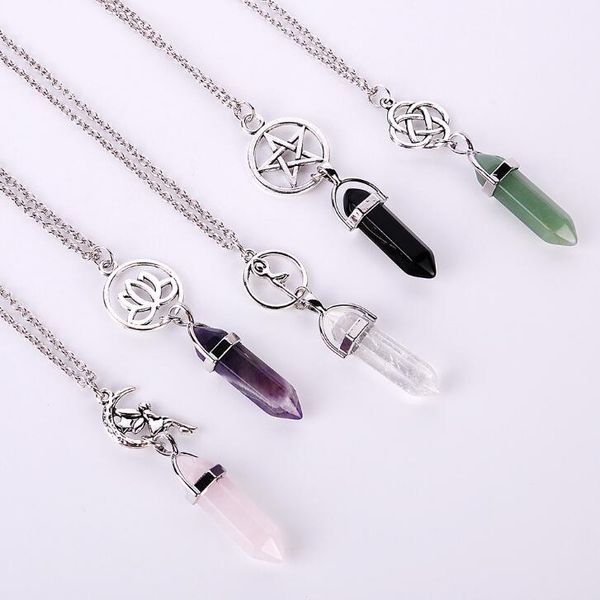 women necklace colour hexagonal column bullet sweater chain star lotus pendant flower fairy necklace ing, Silver
women necklace colour hexagonal column bullet sweater chain star lotus pendant flower fairy necklace ing, Silver