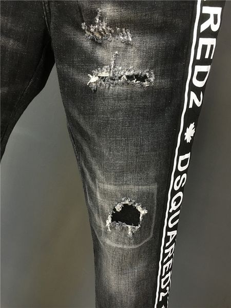 new mens designer d2-jeans letter black side striped pockets zipper slim-leg biker jean pants can be recommended it size w44-w54, Blue
new mens designer d2-jeans letter black side striped pockets zipper slim-leg biker jean pants can be recommended it size w44-w54, Blue