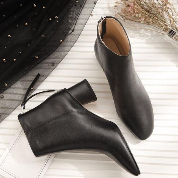 2019 new silver zipper short ankle boots ivory white fashion versatile high heel short boots, Black