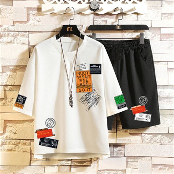 men casual tee shirts set sportwear fashion trend ins harbour wind t-shirt shorts suit summer 2pc tracksuit beach loose running suits, Gray
men casual tee shirts set sportwear fashion trend ins harbour wind t-shirt shorts suit summer 2pc tracksuit beach loose running suits, Gray