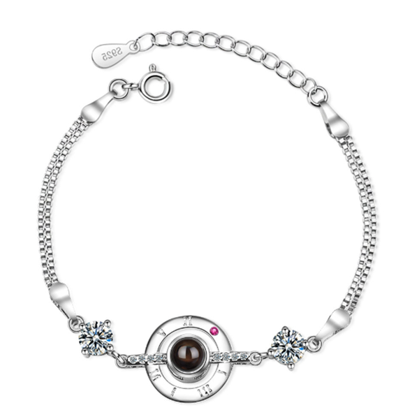 new net red simple memory projection 100 language love confession female models 925 sterling silver bracelets jo032, Black
new net red simple memory projection 100 language love confession female models 925 sterling silver bracelets jo032, Black