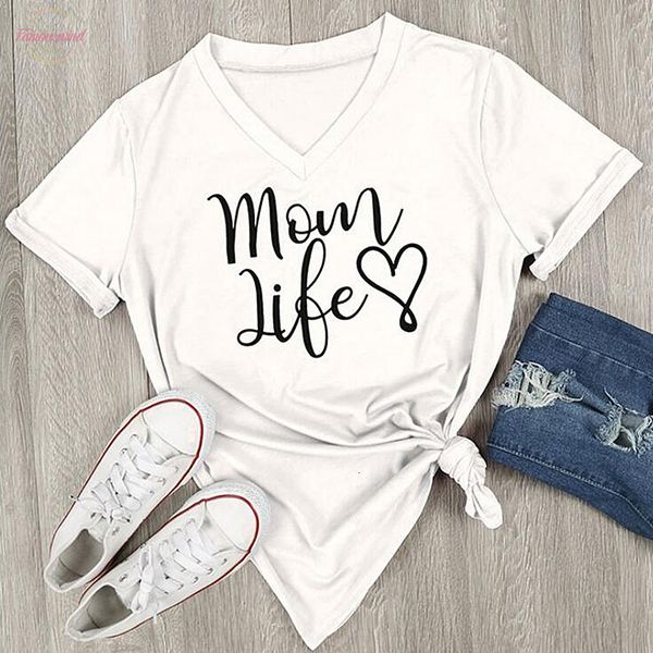 summer casual тенниска женский tee сыпучие топы мода футболки мама жизнь письмо printed v образным вырезом с коротким рукавом женщин футболк, White
summer casual тенниска женский tee сыпучие топы мода футболки мама жизнь письмо printed v образным вырезом с коротким рукавом женщин футболк, White