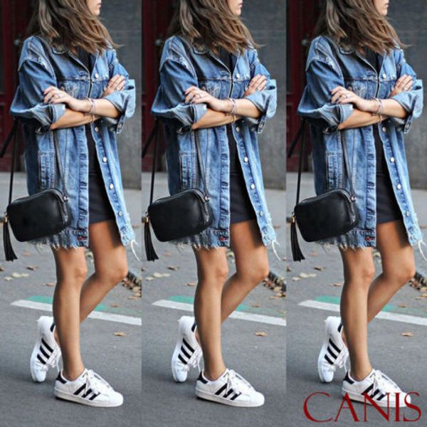 new blue jean jacket women denim long coat fashion ripped jeans coat button jacket loose spring autumn casual outwear streetwear, Black;brown
new blue jean jacket women denim long coat fashion ripped jeans coat button jacket loose spring autumn casual outwear streetwear, Black;brown