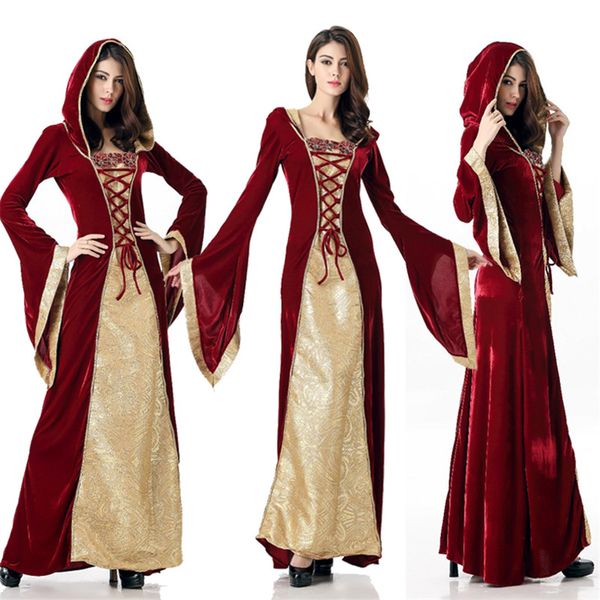 halloween costume women medieval retro princess dress party performance stage show clothes masquerade role-playing dress, Black;red
halloween costume women medieval retro princess dress party performance stage show clothes masquerade role-playing dress, Black;red