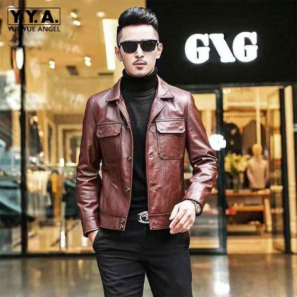 brand genuine leather jacket men single breasted lapel casual cowhide moto biker jacket streetwear autumn outerwear plus size, Black
brand genuine leather jacket men single breasted lapel casual cowhide moto biker jacket streetwear autumn outerwear plus size, Black