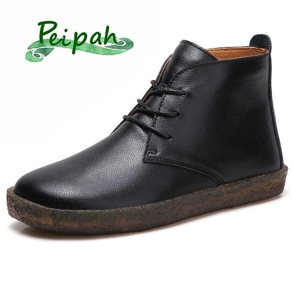peipah bootee woman 2019 ankle boots autumn rubber boots women's genuine leather shoes retro platform boots female botas mujer t200425, Black
peipah bootee woman 2019 ankle boots autumn rubber boots women's genuine leather shoes retro platform boots female botas mujer t200425, Black