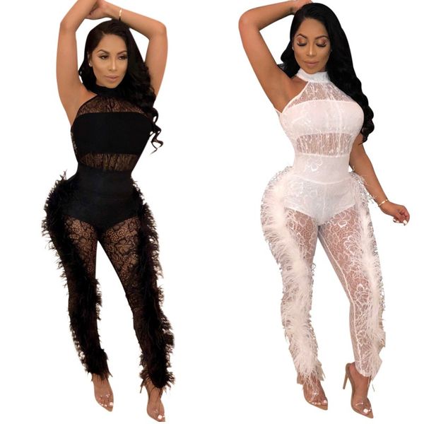 s-xxl black white feather club jumpsuit womens lace overalls bodycon long jumpsuit party rompers summer wear em866
s-xxl black white feather club jumpsuit womens lace overalls bodycon long jumpsuit party rompers summer wear em866