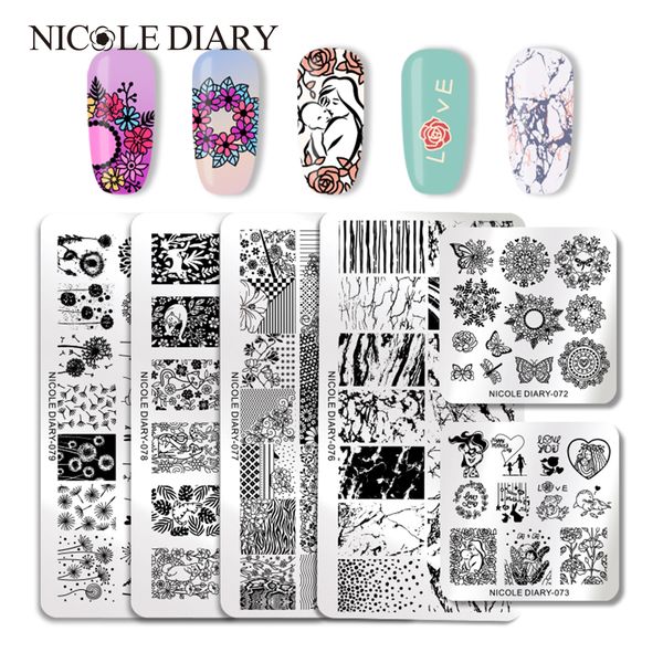 nicole diary stainless steel nail stamping plates flowers nail art diy design image plate stencil accessories tool, White
nicole diary stainless steel nail stamping plates flowers nail art diy design image plate stencil accessories tool, White